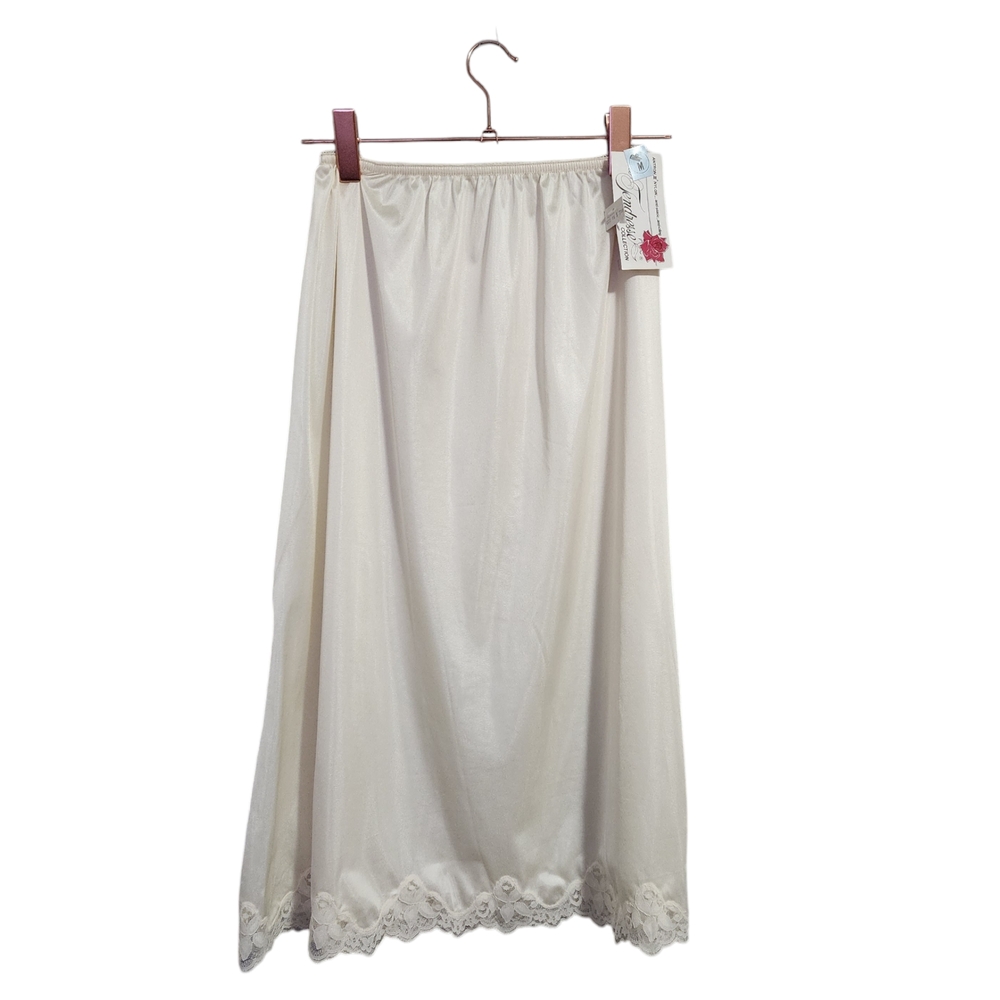 TENDRESS x VINTAGE New‎ Old Stock slip skirt lace satin skirt extender petticoat